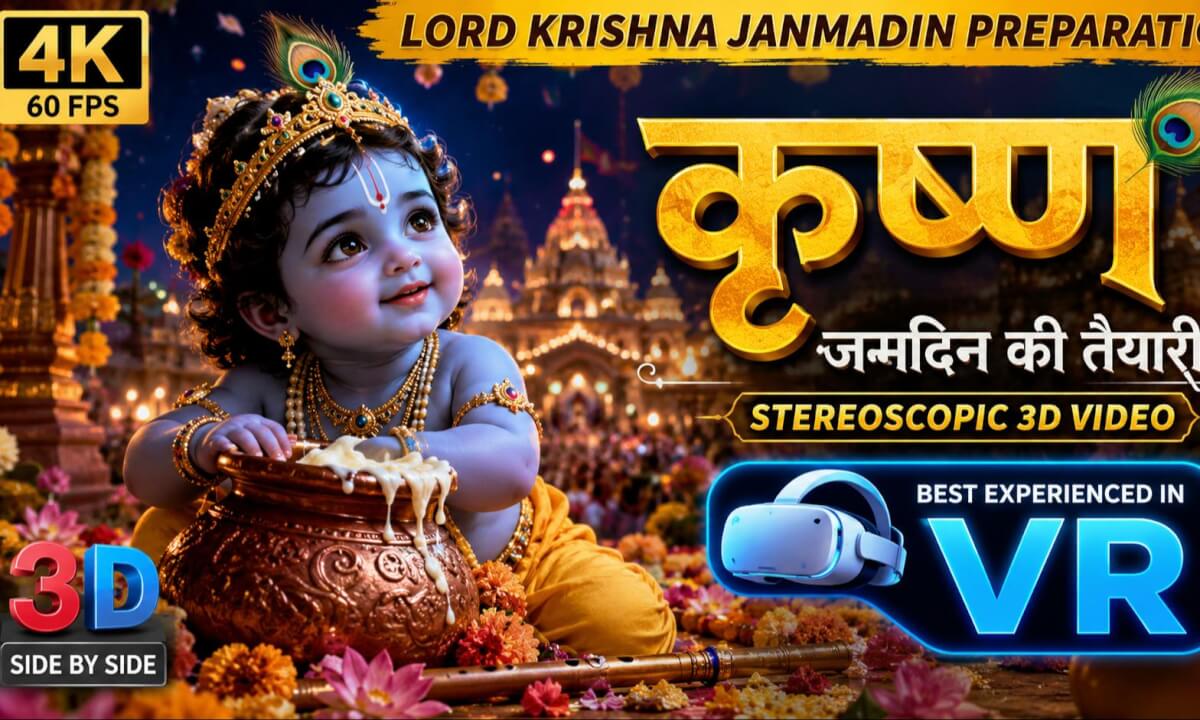 Krishna Janmashtami in India | 3D VR Video | Kandao QooCam EGO