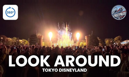 Reach for the Stars in 360° VR 🎆 Tokyo Disneyland Castle Night Show – Look Around | The Final Run 5.7K