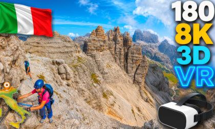 INSANE Tre Cime Via Ferrata! 😱⛰️ Monte Paterno 2744m 🇮🇹 | 180 3D VR