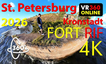 VR 360° / 4K Ultra HD  video  KRONSTADT 2026 🇷🇺 FORT RIF | St. Petersburg Russia VR 360° 4K — INSIDE A REAL SEA FORTRESS!