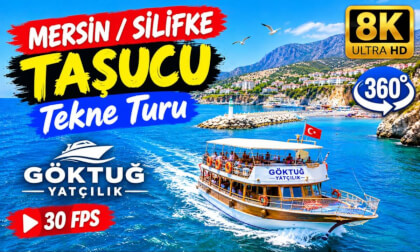 Turkey, Mersin, Silifke, Taşucu Boat Tour – Göktuğ Yachting | 8K 30 FPS | 360°