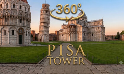 360⁰ walking tour. Tower of Pisa alley