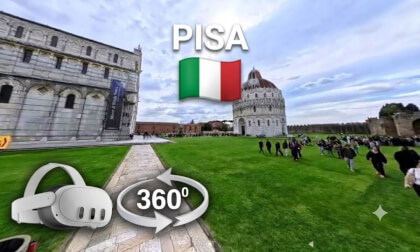360⁰ walking tour. Tower of Pisa alley