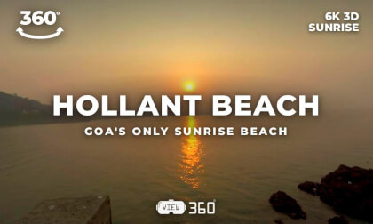 Hollant Beach, South Goa, India | 6K 3D 360° VR | Goa's Sunrise Beach