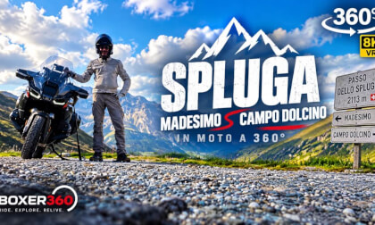 Splügen Pass by Motorcycle in 360° | Madesimo ITA → Spluga SWI | BMW R1300 RT 8K VR