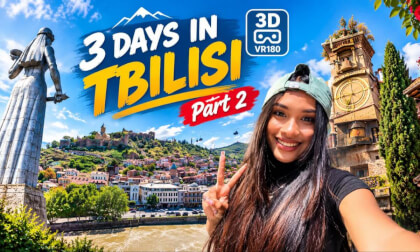 Visiting TBILISI, GEORGIA! Exploring RIVERSIDE | 8K VR180 Day 2