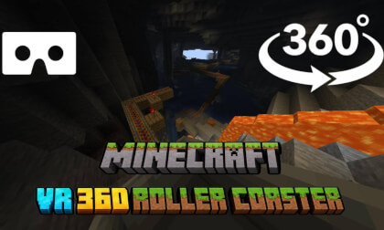 360° VR Minecraft Lush Caves Roller Coaster