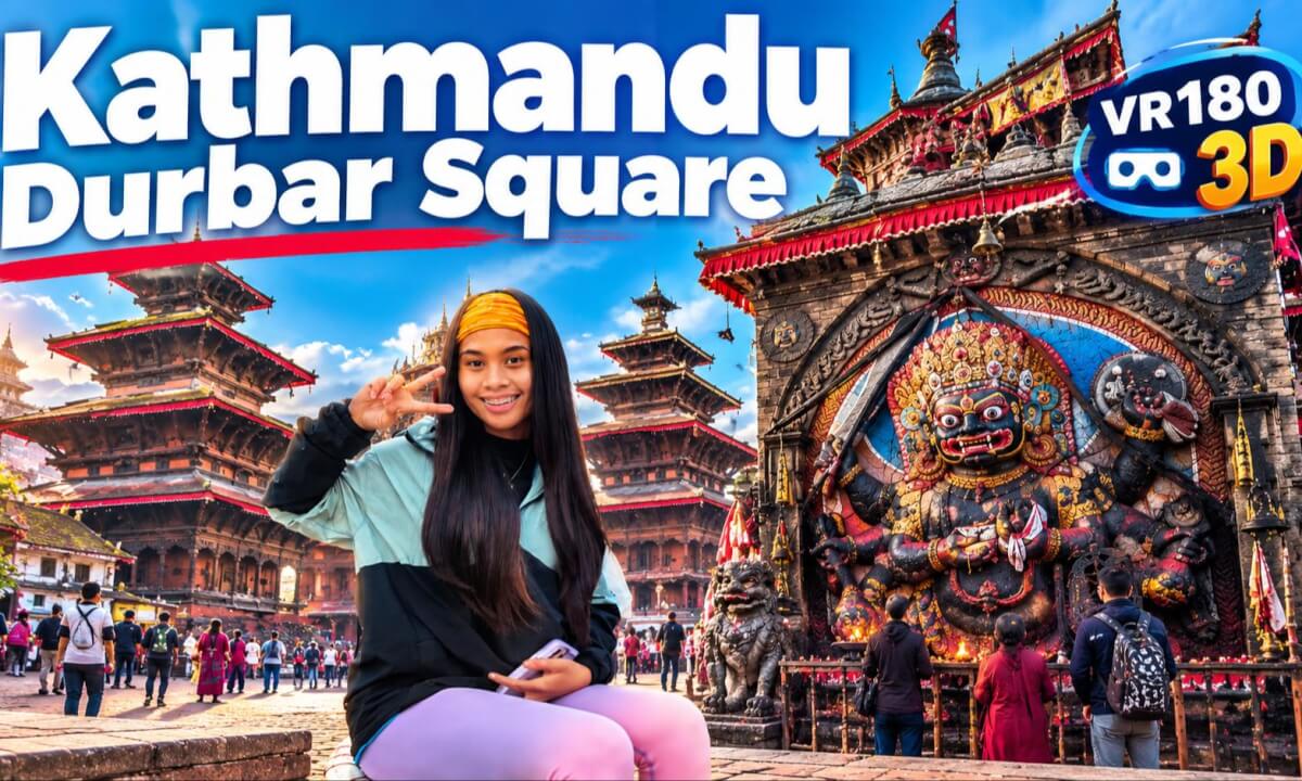 KATHMANDU DURBAR SQUARE 3D Nepal Ancient Temples & Royal Palace | 8K VR180