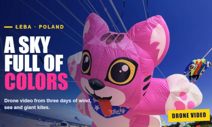 Giant Kites Right Above Your Head — XI International Kite Festival in Łeba, Poland 2026 | 360° VR Drone Flight Over the Baltic Beach