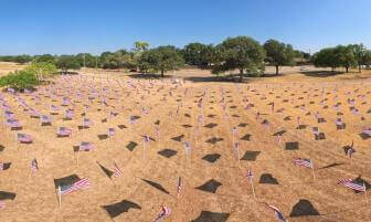 911 US Flags in the park -360 view