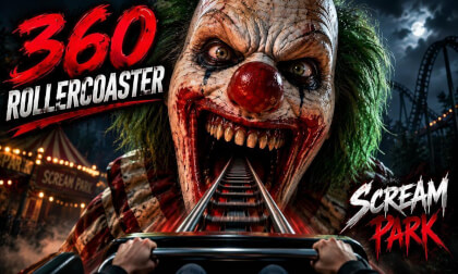 SCREAM PARK: 360 Horror Roller Coaster | Abandoned Haunted Theme Park