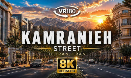 KAMRANIEH STREET, TEHRAN | VR180 8K | Driving Tour