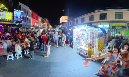 360° Walking Tour | Khao San Road Nightlife P1 Bangkok | 8K VR Video (Meta Quest 3 Dji osmo 360 II)