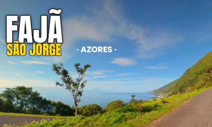 Azores in 360° | Cliff-side road to a faja in Sao Jorge
