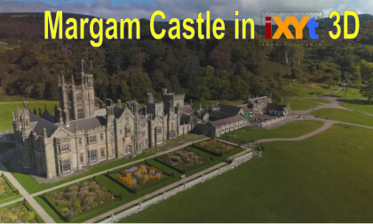 Margam Castle, Port Talbot, Wales in 3D SBS LR relax video for VR