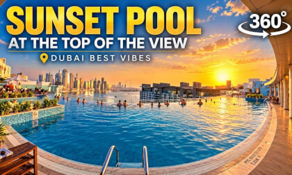 Sunset Pool at The View Dubai 🌅 | Dubai Best Vibes 360°