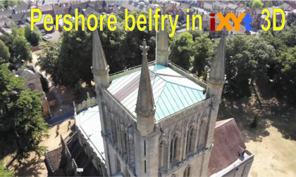 Pershore Abbey, Worcestershire, UK in 3D SBS LR relax video for VR
