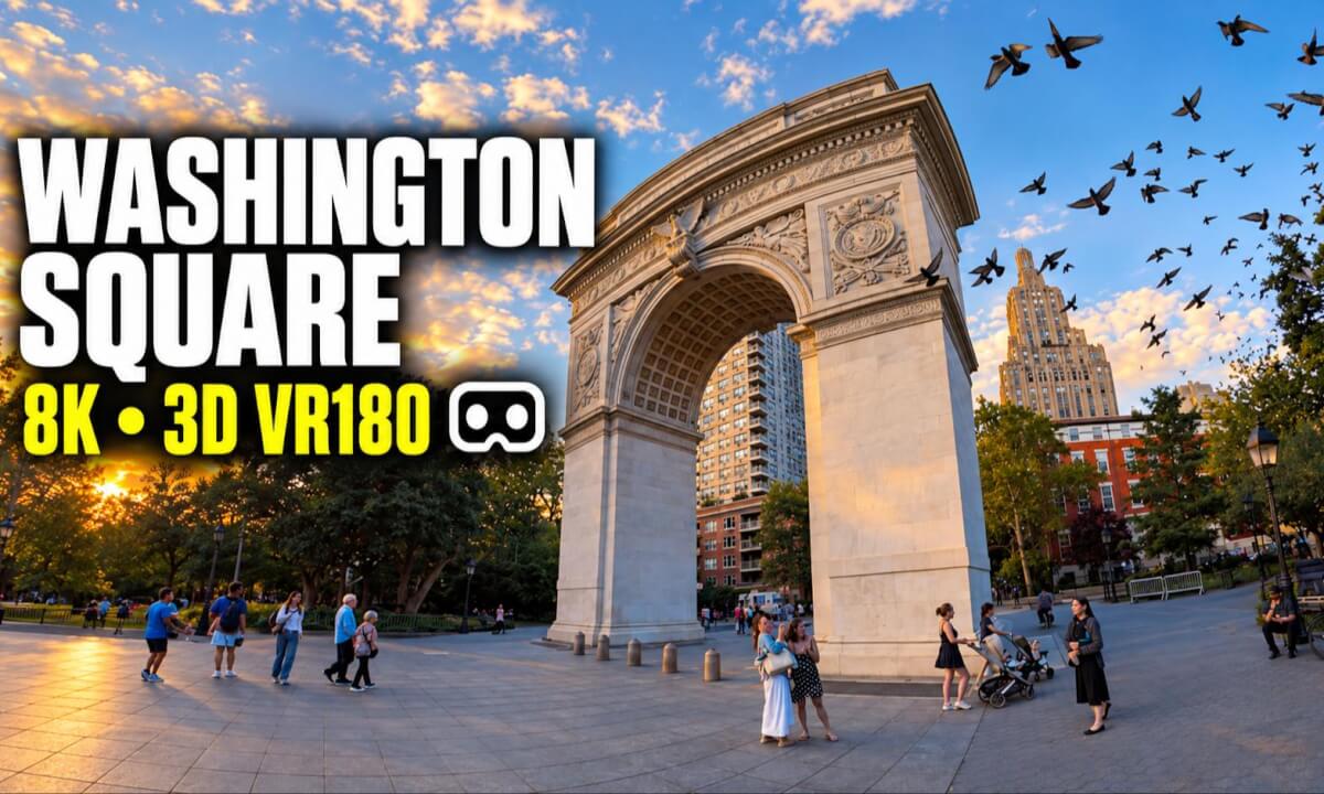 Sunset in Washington Square Park NYC | 8K VR180 3D