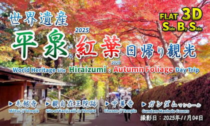 World Heritage Site Hiraizumi: 2025 Autumn Foliage Day Trip / 世界遺産 平泉 2025 紅葉 日帰り観光【岩手県 西磐井郡 平泉町 2025年11月04日】