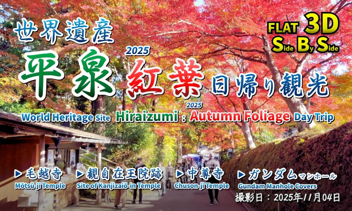 World Heritage Site Hiraizumi: 2025 Autumn Foliage Day Trip / 世界遺産 平泉 2025 紅葉 日帰り観光【岩手県 西磐井郡 平泉町 2025年11月04日】
