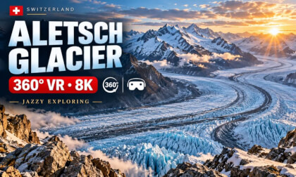 Swiss Aletsch Glacier in 360 VR 8K - Jazzy Exploring