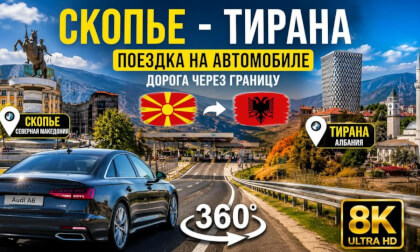 Из Скопье в Тирану | AUDI  A6 | 360 | 8K