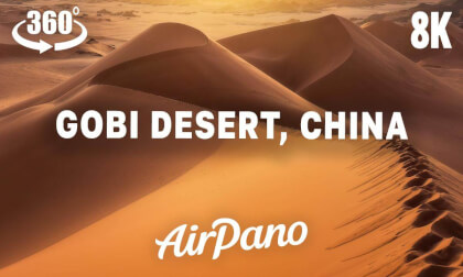 Gobi Desert, Dunhuang, Gansu Province, China. 8K VR meditation