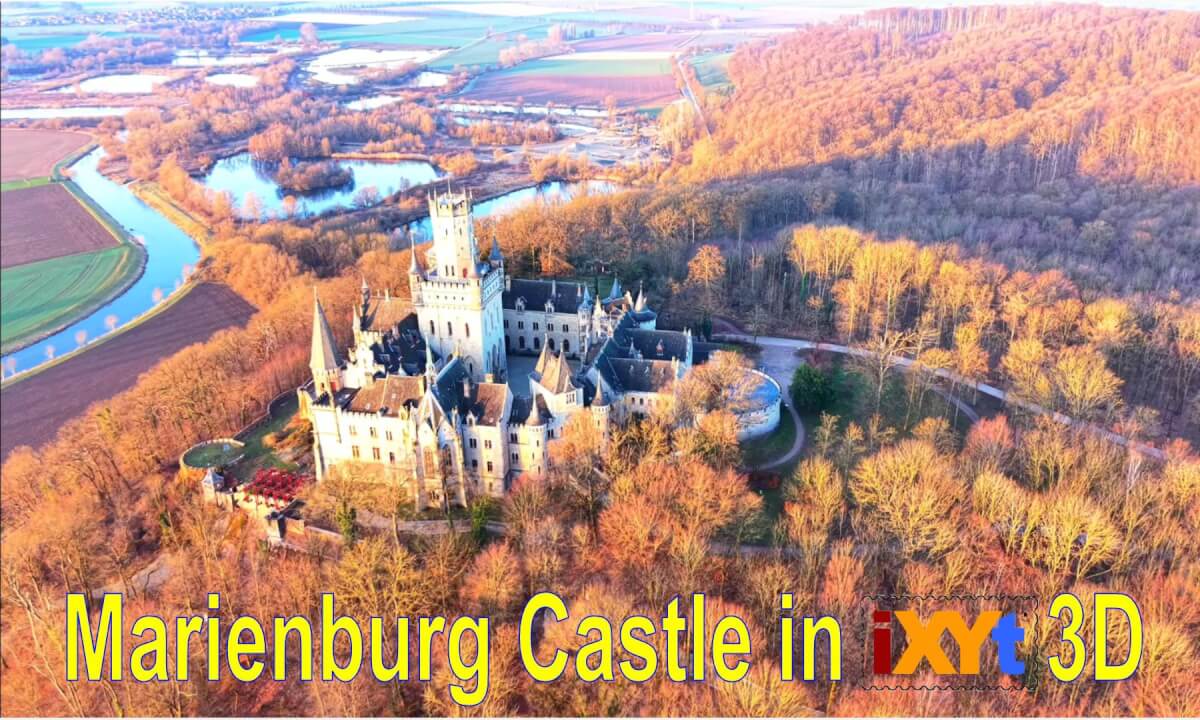 Marienburg Castle, Lower Saxony, Germany in 3D SBS LR relax video for VR