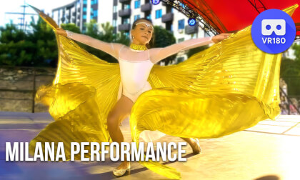 Rhythmic gymnastics performance from young Milana Rhythmic gymnastics performance from young Milana
