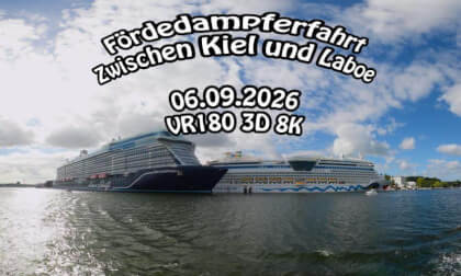 Fördedampferfahrt zwischen Kiel und Laboe (VR180 3D)