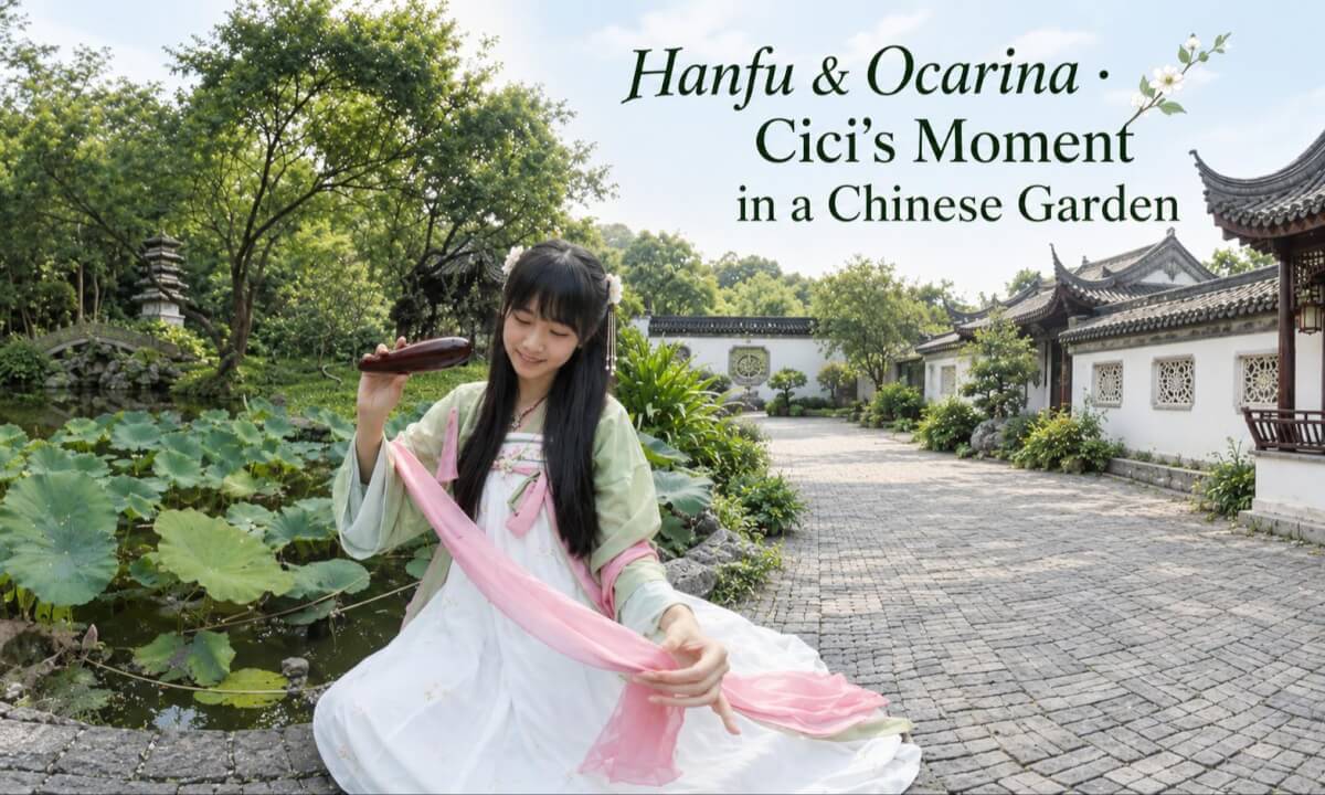 Hanfu & Ocarina · Cici’s Moment in a Chinese Garden
