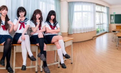 What It Feels Like to Be Surrounded by 8 Schoolgirls [360° VR POV]