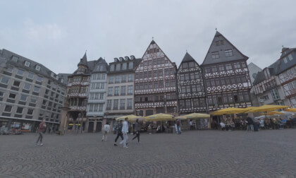 360 VR Romerberg in Old Town of Frankfurt, Germany