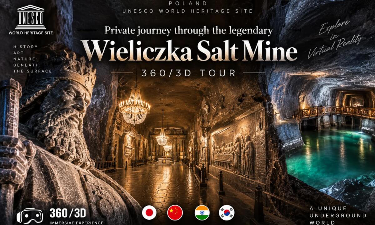 Private Journey Through the Legendary Wieliczka Salt Mine | UNESCO World Heritage | 360/3D VR Tour