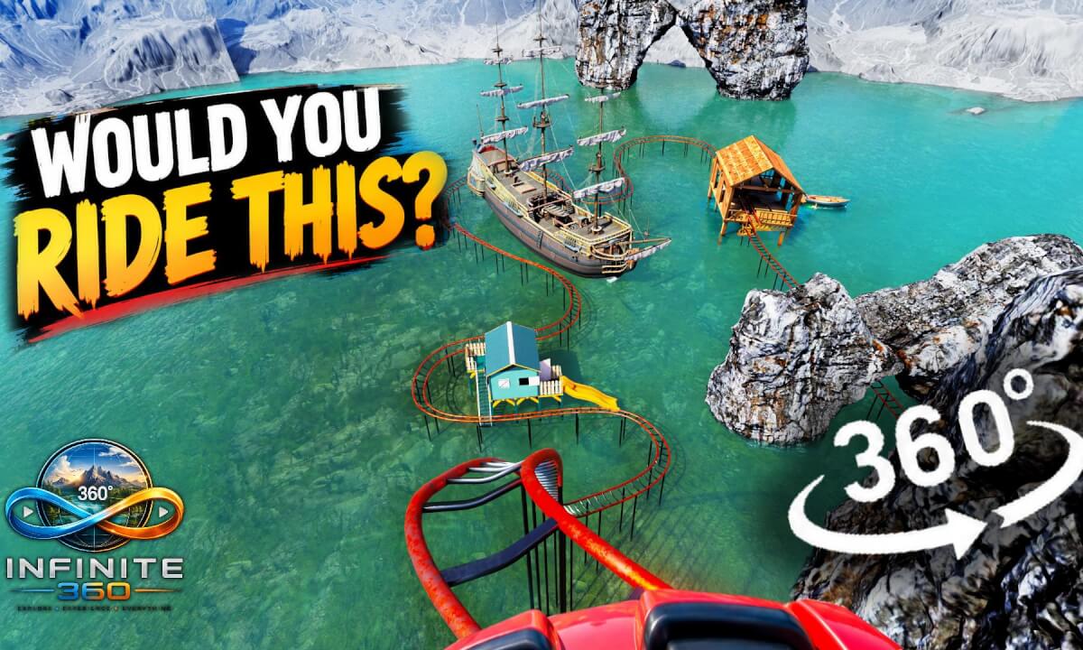 Roller Coaster Over the Ocean! 🌊🎢 | 360° VR