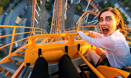 I Tried the World's Most Intense VR Roller Coaster! (LIVE ACTION)
