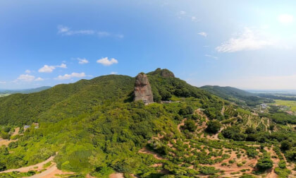 "Fudoiwa" (Fudo Rock) in Yamaga City, Kumamoto Prefecture: 360-Degree 8K VR Drone Aerial Footage
