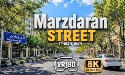 Marzdaran Street, Tehran | VR180 8K | Driving Tour | Iran Virtual Travel