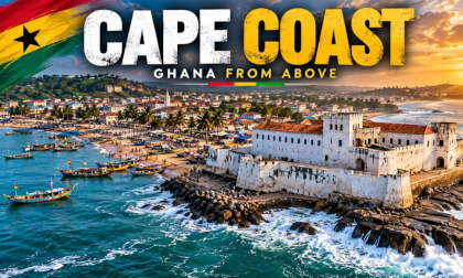 Cape Coast, Ghana from Above  Castles, Coastline & History in 4K Drone 🇬🇭