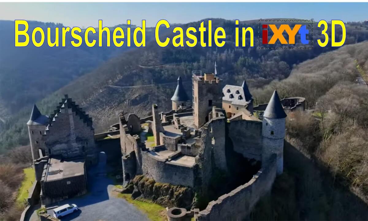 Bourscheid Castle, Luxembourg in 3D SBS LR relax video for VR