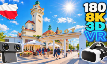 DJI 180 mod test 🇵🇱 SOPOT 🦪 Pearl of the Baltic | The City That Walks Into the Sea | 180° 8K 3D VR