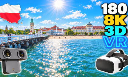 DJI 180 mod test 🇵🇱 SOPOT 🦪 Pearl of the Baltic | The City That Walks Into the Sea | 180° 8K 3D VR