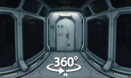 Space Station Sci-Fi Ambience: 360° Video for Relaxation