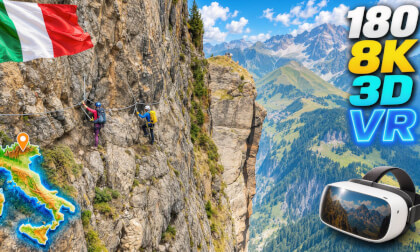 "SO STEEP I ALMOST CRIED!" — Really? 😱🧗‍♂️ Via Ferrata Crepa Neigra | 180° 8K 3D VR