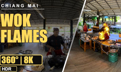 Chiang Mai Cooking Class | Pad Thai, Wok Flames & Lunch | 360° 8K HDR