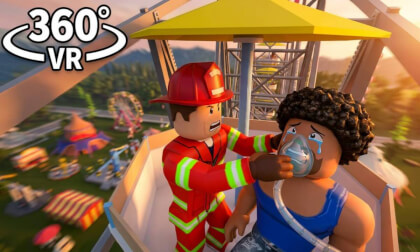 360° VR Roblox Rescue Mission Saving Her from the Ferris Wheel