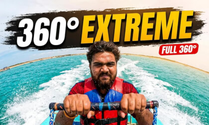 Insane Speed Boat Ride In 360° VR 🚤 | Shivrajpur Blue Flag Beach 🌊