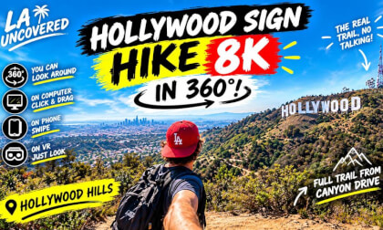 Hollywood Sign Hike in 360 ! 🌴  Full Trail from Canyon Drive! YOU CAN LOOK AROUND