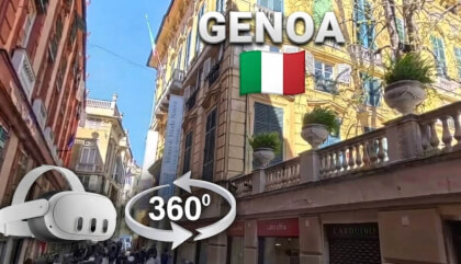 360⁰ video. Genoa - via Garibaldi
