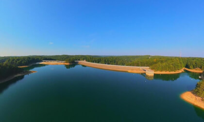 7.25km Aerial Over Laurel River Lake from Craigs Creek To The Dam